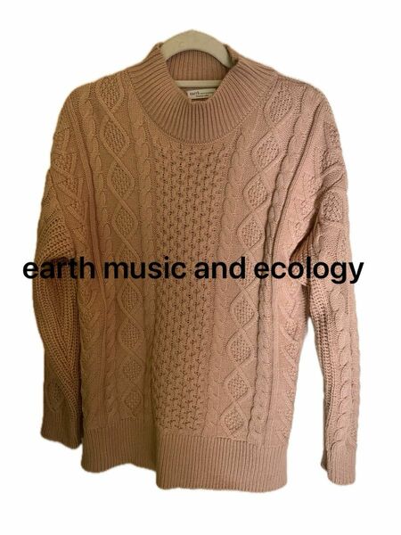 earth music and ecology 薄ピンクニット