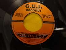 Keni Rightout (Say) I'm Gonna Love You オリジナル原盤 レア FUNK DISCO 7インチシングル　視聴_画像3