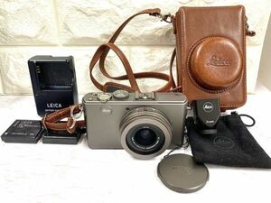 Leica ライカ D-LUX4 Titan チタン コンパクト デジタルカメラ ケース 充電器等 撮影 消去 シャッターOK fah 2A739