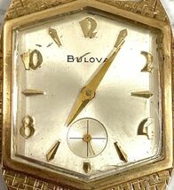 BULOVA ブローバ 腕時計 手巻き 10K張 スモセコ 稼働品 ベルト無し fah 2A703_画像3