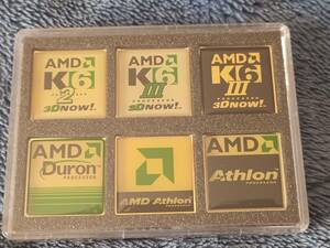 AMD　エンブレム　復刻版　2000　未使用　K6/Duron/Athlon　6種入り　コレクション 最後の1ＳＥＴ