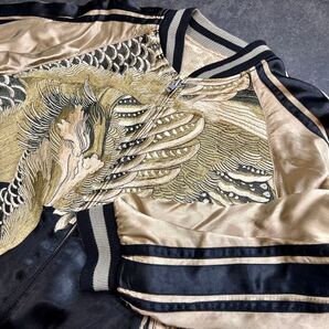 スクリプト 花旅楽団 和柄 スカジャン 鳳凰 刺繍 SKJ-71k リバーシブル Sサイズ