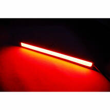 【匿名配送】 COB LED バーライト デイライト レッド 2本セット 防水 ブラックフレーム 発光力 強い 赤_画像1