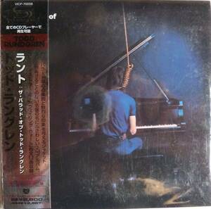 廃盤・紙ジャケット・高音質SHM-CD「Todd Rundgren（トッドラングレン）/ Runt,The Ballad of Todd Rundgren」