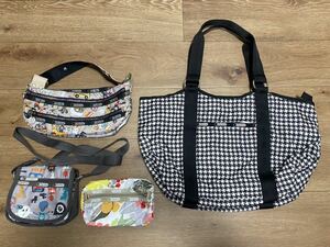 2-101 LESPORTSAC レスポートサック ハンドバッグ ショルダーバッグ トートバッグ ポーチ 総柄 レスポ 女性用 おまとめ セット LeSportsac