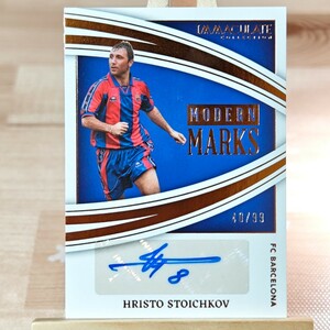 99枚限定 フリスト・ストイチコフ 2022-23 Panini Immaculate Auto Modern Marks Hristo Stoichkov Barcelona 40/99 直筆サインカード