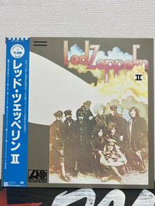※極美品【16P1帯付きLP】LED ZEPPELIN Ⅱ 2 ハガキ付き レッド ツェッペリンⅡ 国内盤 Zeppelin