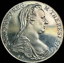 【オーストリア大型銀貨】(1780年銘 28.0g 直径40mm プルーフ リストライク品)_画像1