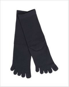  man and woman use cool Max 5 fingers socks black (22~24cm) made in Japan 5 fingers cool Max trekking socks high King socks 