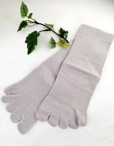  mail service man and woman use silk 5 fingers socks light gray (22cm~24cm) only made in Japan 5 fingers silk socks mountain climbing for socks 