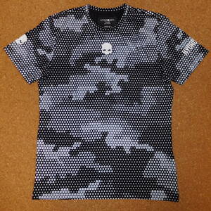 新品 HYDROGEN ハイドロゲン TECH CAMO TEE テニスウェア 半袖シャツ Tシャツ GREY x BLACK グレー x ブラック M 定価18,000円