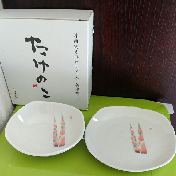 非売品　新品　美濃焼　小鉢小皿2枚　片岡鶴太郎オリジナル 食器