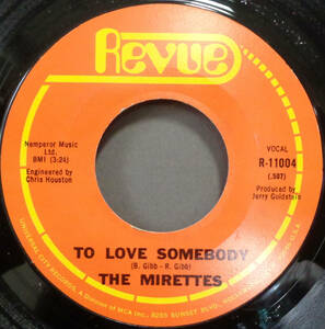 【SOUL 45】MIRETTES - TO LOVE SOMEBODY / IN THE MIDNIGHT HOUR (s240202017) 