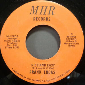 【SOUL 45】FRANK LUCAS - NICE AND EASY / ALL I REALLY WANT IS YOUR LOVE (s240202009) 