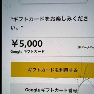 フェリークーポン券 株主優待 グーグルプレイ　Google GooglePLAYU-NEXT 5000円分
