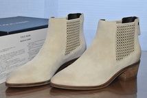 COLE HAAN コールハーン VAL BOOTIE ヴァルブーティー 通気 パーフォレーション スウェードレザー アンクル ブーツ 23.5cm 未使用_画像1