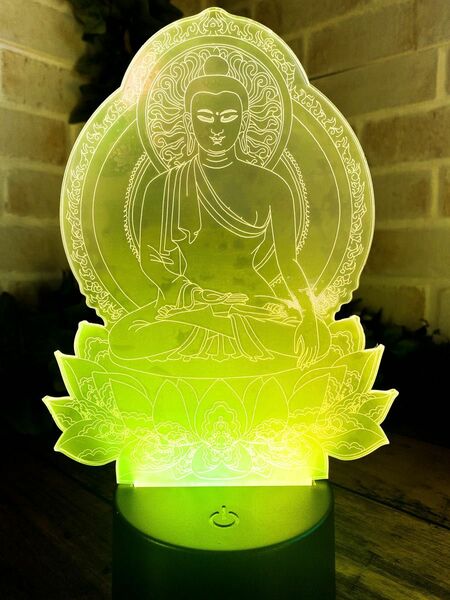 【12色LED照明】ブッダ3Dナイトライト 仏像 置物 仏教 風水 LED 照明 開運 仏 エスニック アジアン インテリア 