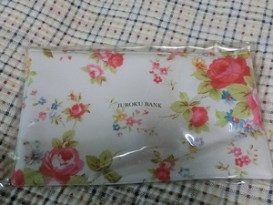 非売品●未使用●十六銀行 通帳ケース　バラ　薔薇　花柄