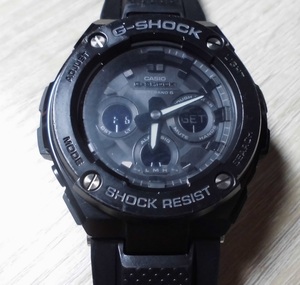 Косметические продукты! Доставка 300 иен ~ Casio G Shock GST-W300G-1A1JF Радио Солнечный G Стальный черный кузов светодиод