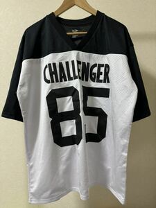 CHALLENGER チャレンジャー LOGO PRINTED MESH TEE フットボール Tシャツ ロゴ メッシュ プリント 黒 ブラック size L