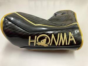 ホンマ HONMA 本間ゴルフ BERES パター 用ヘッドカバー パターカバー エナメル 黒 ブラック 金色 ゴールド