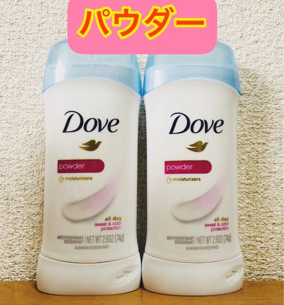 【74gx2本】Doveインビジブル ソリッド デオドラント制汗剤パウダーの香り