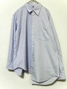 コムデギャルソン　オムプリュス　COMME des GARCONS HOMME PLUS アシンメトリー　ストライプ　シャツ　長袖　メンズ　トップス