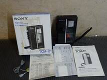 （Nz022108）SONY TCM-17 カセットレコーダー 録音/再生/REC ソニー ジャンク ！_画像1