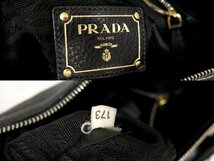 ●超美品●PRADA プラダ●カーフ レザー 本革●2way ショルダー トート バッグ●黒●G金具●A4 書類 収納 かばん●斜め掛け●Js44020_画像9