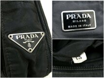 ◆美品◆PRADA プラダ◆メンズ◆ナイロン カーフ レザー 本革◆ボディ バッグ◆ブラック シルバー金具◆イタリア製◆ヴィンテージ◆A3882_画像10