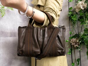 超美品●HERMES エルメス●キャラバン ホリゾンタルPM●ヴォーデルマ レザー●2way ショルダー ハンド バッグ●ブラウン オレンジ●Js43950