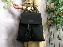 ●超美品●GUCCI グッチ●ロゴプレート●ダブルポケット●ナイロン カーフ レザー 本革●バックパック●黒●B5 収納 かばん●Js44359_画像2