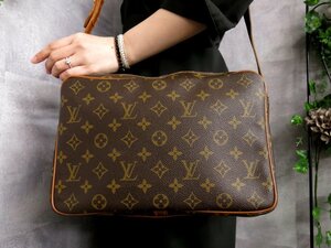 ●超美品●LOUIS VUITTON ルイ・ヴィトン●モノグラム●トアル地●ショルダー バッグ●ダークブラウン●USA製●ヴィンテージ●B5●Js44503