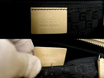 ●超美品●GUCCI グッチ●ロゴ型押し●エナメル パテント レザー●トート ハンド バッグ●ベージュ●SV金具●イタリア製●肩掛け●Js44568_画像8