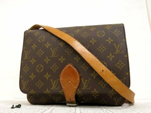 LOUIS VUITTON ルイ・ヴィトン◆モノグラム カルトシエール◆PVC カーフ レザー 本革◆ショルダー バッグ◆茶 G金具◆ヴィンテージ◆A4094