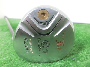 ♪HONMA ホンマ Twin Marks TITANIUM 300cc 7W フェアウェイウッド 26°/純正 シャフト DORIC TITANIUM FEATHER WEIGHT FLEX-R-3 G7325♪