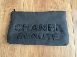 新品CHANEL シャネル ビューティノベルティ ポーチ ブラック　黒　クラッチバッグ ポーチ シャネル CHANEL 黒 ブラック