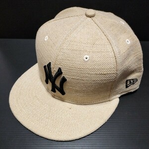 ● NEW ERA「NY キャップ」刺繍　帽子　ニューエラ　ニューヨーク・ヤンキース　キャンバス　ダックキャンバス