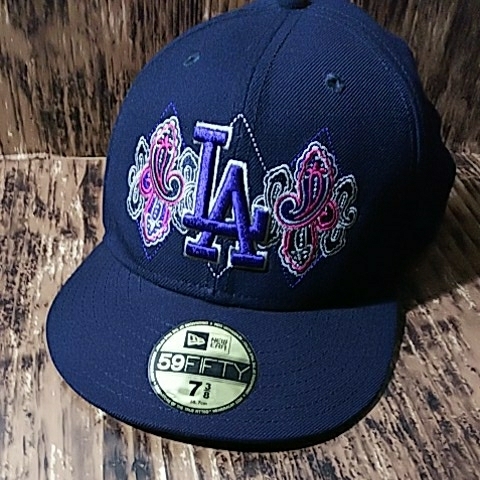 ● NEW ERA「ロサンゼルス ドジャース キャップ」帽子 刺繍 パープル ドジャース ニューエラ LA