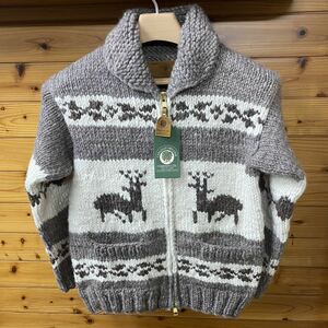 【新品】相場約7.8万円 カナディアンセーターカンパニー CANADIAN SWEATER COMPANY カウチンセーター カナダ製 ウール 手編み 鹿 ディア XL