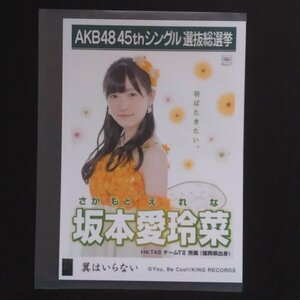 HKT48 生写真 AKB48 劇場盤 総選挙ポスター 翼はいらない 坂本愛玲菜