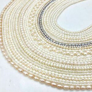 ■淡水パールアクセサリーパーツおまとめ■f 重量約186.0g 淡水真珠 ケシ バロック ベビー pearl Pearl necklace accessory ルース CE0