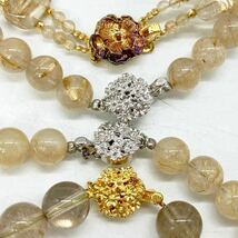 ■ルチルクォーツアクセサリーおまとめ■f 重量約450.0g rutilated quartz ring necklace bracelet accessory silver 925 CE0_画像5