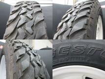 185/85R16 ブリヂストン デューラー Ｍ/Ｔ 674 APIO WILD BOAR ワイルドボア SR 5.5J-16 +20 5H139.7 コットンホワイト ４本セット 中古＆_画像8