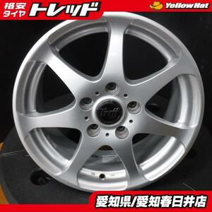 【中古】送料無料 Treff 16インチ 7.0J +50 5H114.3 シルバー 4本セット スタッドレス用などに RAV4 ヴェゼル エルグランド クラウン