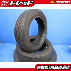 中古 夏タイヤ 2本 ヨコハマ ブルーアース 165/60R15 2022年製 デリカD2 ハスラー キャスト 補修用 スペア 軽自動車