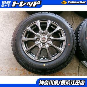 ◆2022年製国産中古スタッドレス付◆エアノヴァ + ダンロップウィンターマックスWM02 165/70R14インチ◆アクアヴィッツパッソなど