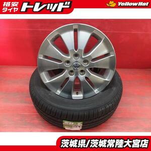 新品夏タイヤ 中古ホイール 4本 低燃費 トーヨータイヤ SD-7 215/60R17 トヨタ 10系 アルファード 純正 17インチ エスティマ C-HR等に