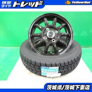 ミライース エブリイワゴン 新品スタッドレス ホイールSET 2023年製 国産 グッドイヤー NAVI7 155/70R13 RC10 4.0J +45 4H100 BK 4本