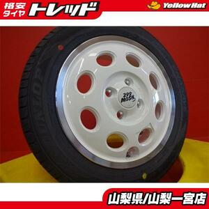 軽自動車 155/65R14 夏タイヤセット 【新品】モッシュマネキ 14X4.5+45 4H100 【新品】2024年製 ダンロップ エナセーブEC204 155/65R14 送